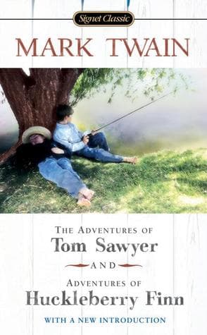 The Adventures of Tom Sawyer and Adventures of Huckleberry Finn book cover