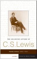 The Collected Letters of C.S. Lewis, Volume 1 book cover