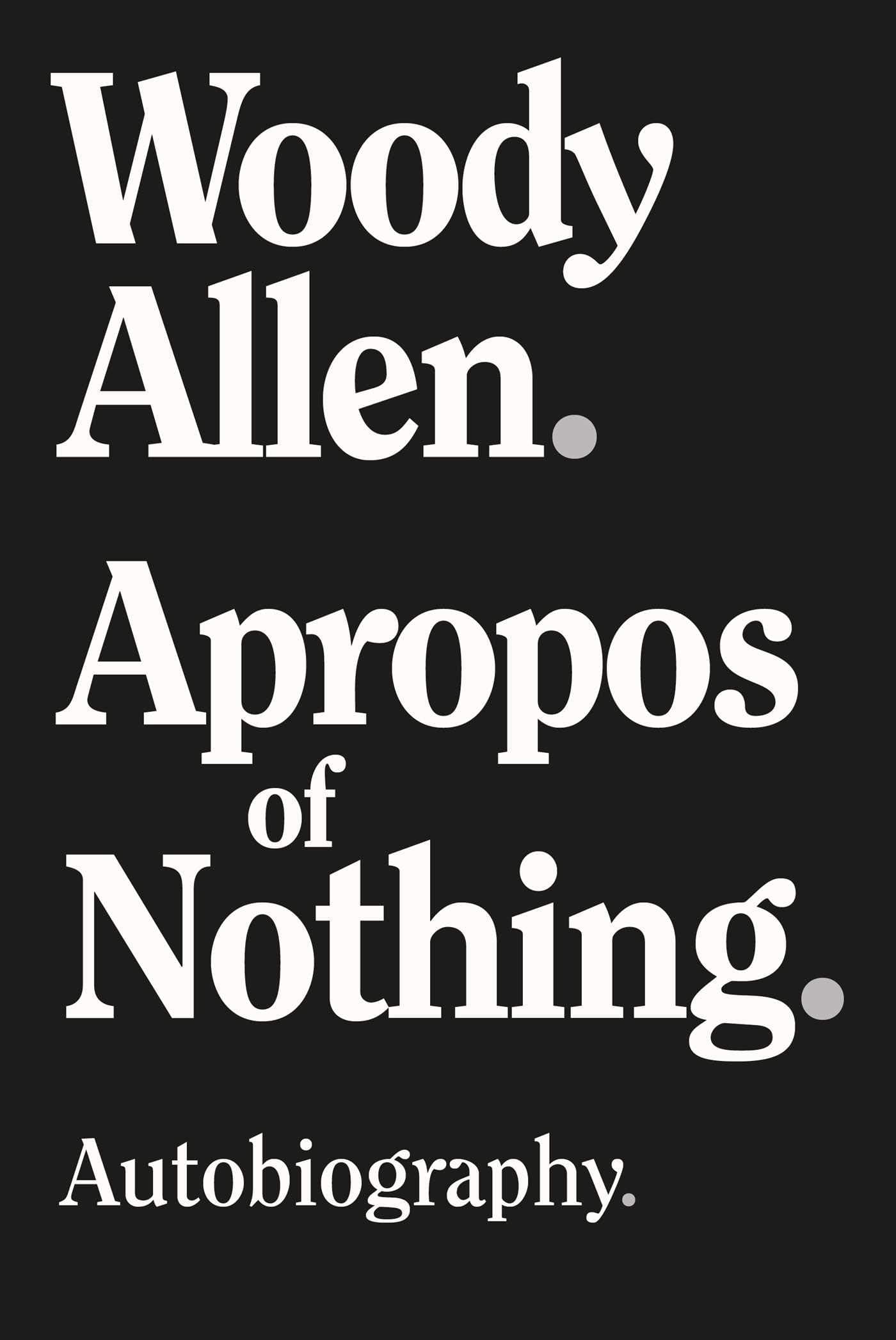 Apropos of Nothing book cover