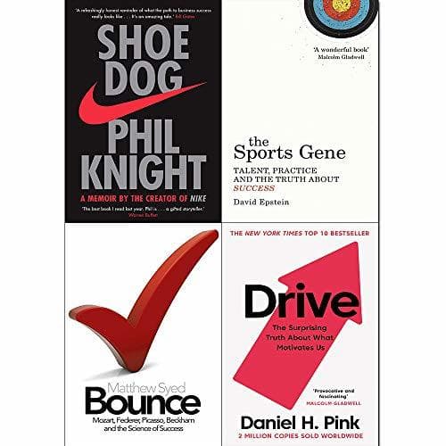 Sports Gene / Shoe Dog / Bounce / Drive book cover