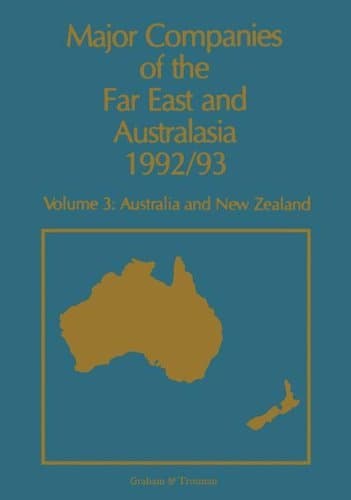 Major Companies of The Far East and Australasia 1992/93: Volume 3: Australia and New Zealand book cover