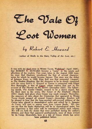 The Vale Of Lost Women book cover