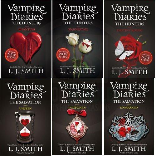 L J Smith Vampire Diaries Book(8 to 13) Hunter & Salvation 6 Books Collection Set book cover