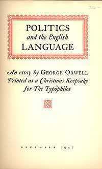 Politics and the English Language book cover