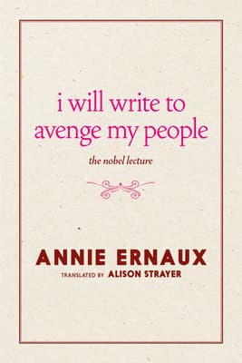 I Will Write to Avenge My People: The Nobel Lecture book cover