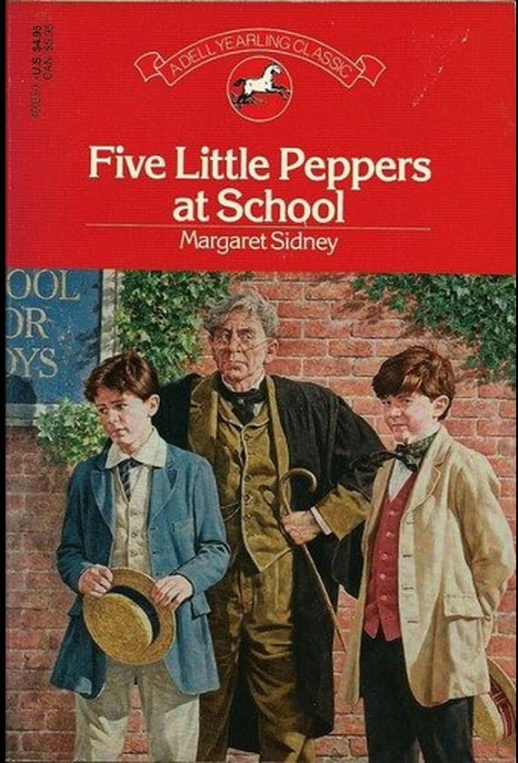 Five Little Peppers at School book cover