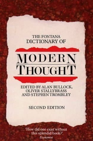 The Fontana dictionary of modern thought book cover