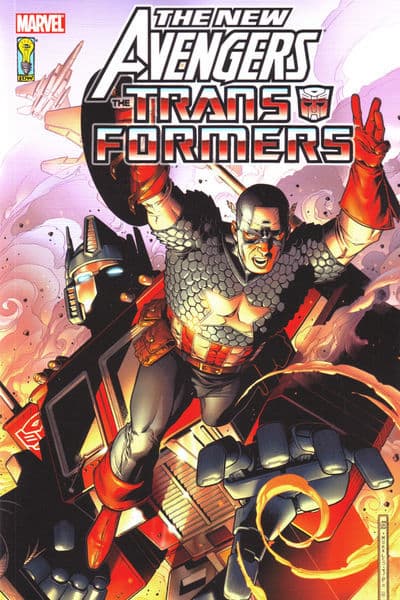 The New Avengers/Transformers book cover