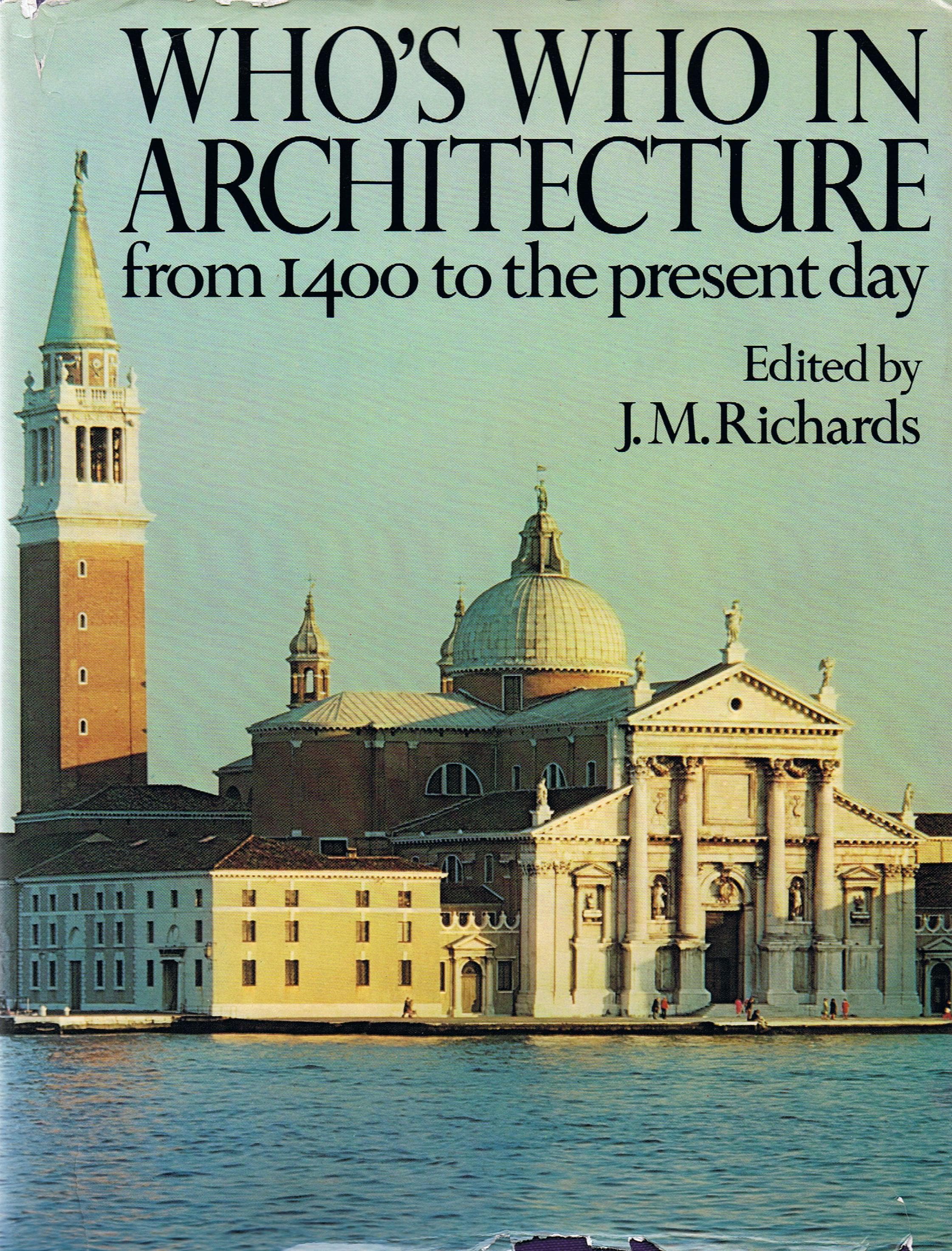 Who's Who In Architecture: From 1400 to the present day book cover
